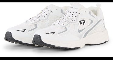 Tom Tailor - Sneakers met mesh inzetstuk - Maat 36 - white-silver