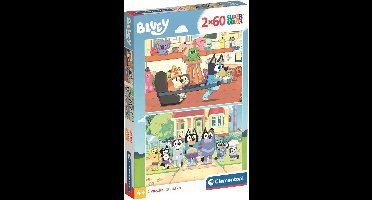 Clementoni - Puzzel - 2X60 Stukjes - Bluey - Kinderpuzzel - Vanaf 4 Jaar