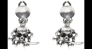 Oorbellen piraat met schedel