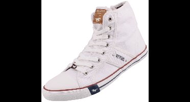 Mustang heren hoge canvas sneaker wit