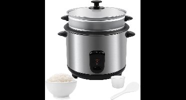 Core® Rijstkoker Klein - Rijstkoker - Elektrische Rijstkoker - 2.2L - Zilver - 31cm x 31cm x 32cm