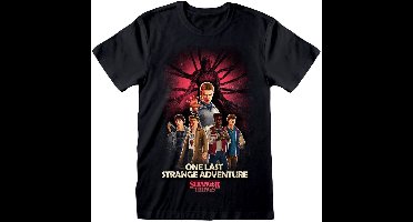 Heroes Inc Stranger Things T-Shirt Group Artwork One Last Strange Adventure Colour Size XL T-shirts