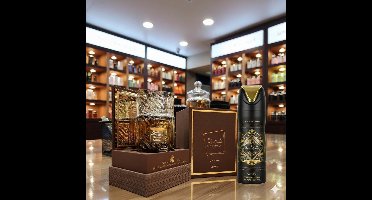 Lattafa Khamrah Qahwa 100ml and Lattafa Badee Al Oud Deodorant Spray 200ml (Origineel)