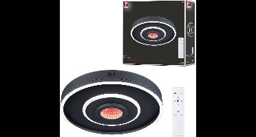 Wand- en plafondlamp Spaceglow Four RGB+ 1200lm 230V 22W dimbaar Zwart mat