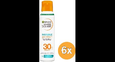 6x Garnier Ambre Solaire Invisible Protect Mist SPF30 (150 ml)