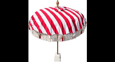 Parasol Bali Rood/Wit - Ø185cm