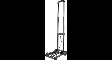 Benson Trolley opvouwbaar kunststof zwart - 51x 30 cm - 88x 34 cm