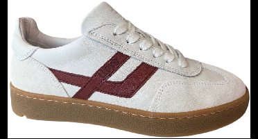 LLoyd Brava Sneakers Wit met Rood Leer Dames - Wit/Rood - 38