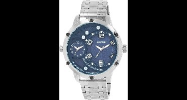 Raptor Herenhorloge van roestvrij staal Ayaz Dual-Time, roestvrijstalen band, 3ATM, mannelijk, modern