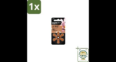 1 x Duracell Gehoorapparaat Batterijen 312 6 stuks per verpakking- Hoortoestelbatterijen - Hoortoestel Batterijen - Hoortoestel Batterijen 312 - Hoortoestel Batterijen 6 Stuks - Hoortoestel Batterijen P312