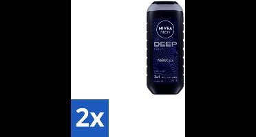 NIVEA Men Douchegel Deep Clean 250 ml - Voordeelverpakking - 2 stuks