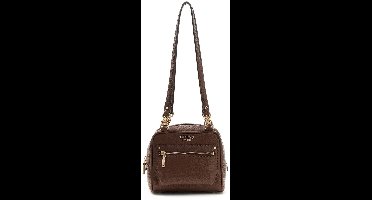 GUESS schoudertas Marsha Box Shoulder Bag Espresso bruine