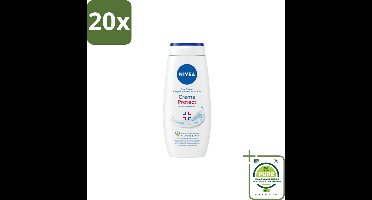20 x Nivea – Douchecrème – Protect – 250 ml - Grootverpakking - Douchecrème - Huidverzorging - Huidbescherming - Vitamine C - Vitamine E