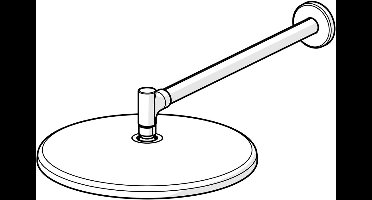 Hansa Aurelia - Hoofddouche, diameter 30 cm, chroom 47260300
