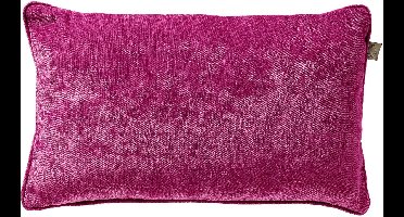 Dutch Decor LEWY - sierkussen 30x50 cm - glansvelours - Festival Fuchsia - roze - Inclusief binnenkussen - Luxe kussens voor woonkamer & bank