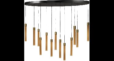 ETH Evelyn Hanglamp rond 13L 5W Dimbaar 2m kabel Zwart/Koper