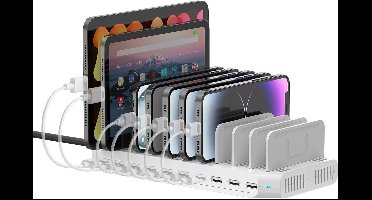 Multiaperaat Oplaadstation met 10 Poorten voor Telefoons en Tablets