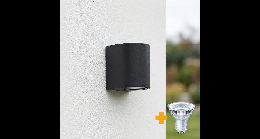 PHILIPS LED Wandlamp | Buitenlamp | Sacramento| Incl. Philips lichtbron | Zwart | 4000K - Naturel wit (840)