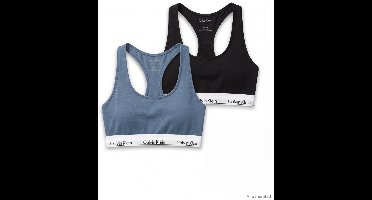 Calvin Klein Onderbroek Bralette Lv00qf8494 3wf Black/blue Tulip Dames Maat - XS