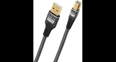 Oehlbach D1C9378 USB-kabel USB 2.0 USB-A stekker, USB-B stekker 7.5 m Antraciet