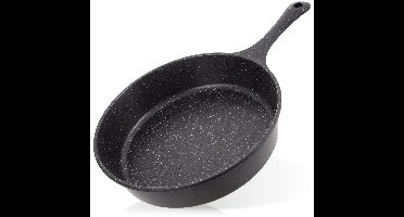 Koekenpan Graniet Diep GRANDE 24 cm, 2 l - Multifunctionele Pan voor Vlees - Groenten