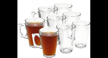 Gerimport Thee bekers / mokken - 24x stuks - glas - 255 ml - thee momentjes