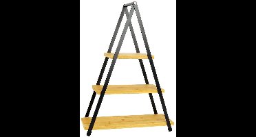 Etagere bamboe - metaal - 3-laags-hoogte 53 cm