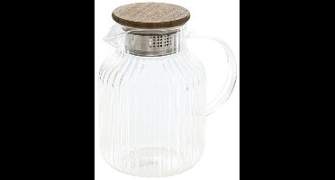 Secret de gourmet Theepot met infuser - glas - met deksel - transparant - 1,6 liter