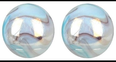 Witte tijger knikkers 8x stuks - buitenspeelgoed - knikkeren voor kinderen