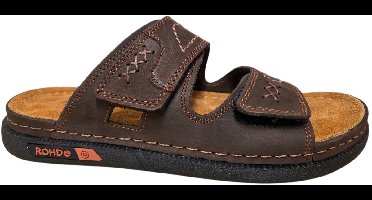 Rohde 6003 71 Slippers Bruin Leer Heren - Bruin - 45