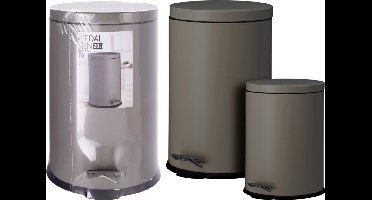 Excellent Houseware Pedaalemmer Set 20L & 5L Brons