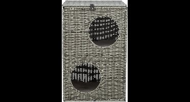 TRIXIE AMALIA - KATTENMAND - HOEKIG - POLYRATTAN GRIJS - 37X35X57CM