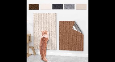 Zelfklevende krabmat voor katten - Op maat te knippen kattenkleed - Krabmat voor katten - Beschermt de hoek, muur of andere delen van de tuin, ideaal voor het krabben aan de bank of meubels (Beige, 30x100cm)
