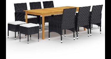 vidaXL - 11-delige - Tuinset - zwart