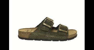 Khaki Suede Slippers Scholl Bora maat 46