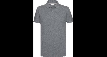 Profuomo Piqué Poloshirt Melange Grijs - Maat M - Heren