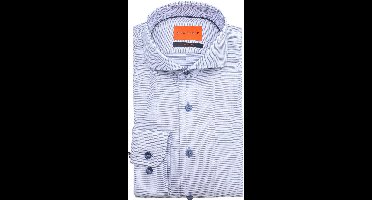 Suitable Overhemd Jacquard Luxe Blauw - Maat 41 - Heren - Casual Shirt