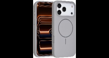 TUNIQ telefoonhoesje voor Apple iPhone 17 Pro Max - MagSafe siliconen backcover - Grijs