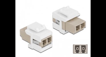 Delock Keystone module LC Duplex female > female Multimode
