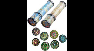 Killogood Twee caleidoscoop veelhoekige speelgoed - stressverlagend speelgoed - draaiend ruitvormig speelgoed - creatief nostalgisch cadeau.