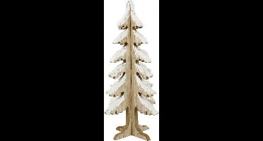 Peha Decoratieve Kerstboom 40 X 20,5 Cm Hout Naturel/wit