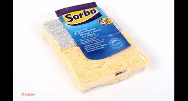 Schuurspons krasvrij 2 st - 11x7x4cm