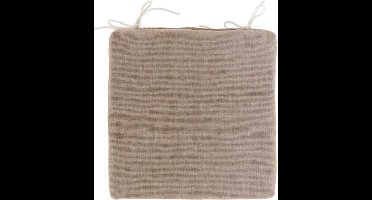 Unique Living | Chairpad rib 40x40cm coconut | Kussen woonkamer of slaapkamer