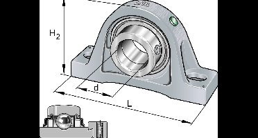INA Kussenlagerblok gietijzer - RSAO30-XL