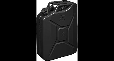 ProPlus Stalen jerrycan - 20 liter - zwart - UN en TÜV/GS gekeurd - met handvatten