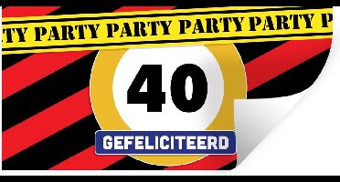 Muurstickers - Sticker Folie - Jubileum - Feest - 40 Jaar - 40x20 cm - Plakfolie - Muurstickers Kinderkamer - Zelfklevend Behang - Zelfklevend behangpapier - Stickerfolie