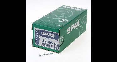 Spax Spaanplaatschroef platverzonken kop verzinkt pozidriv 4.5x45mm (per 500 stuks)