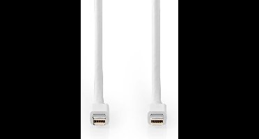 Nedis Mini DisplayPort-Kabel - DisplayPort 1.4 - Mini-DisplayPort Male - Mini-DisplayPort Male - 48 Gbps - Vernikkeld - 2.00 m - Rond - PVC - Wit - Blister