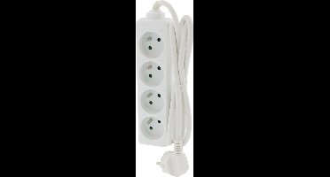 Q-Link stekkerdoos – 4–voudig – penaarde – H05VV–F – 3 x 1.5 mm² – 1.5 m – wit
