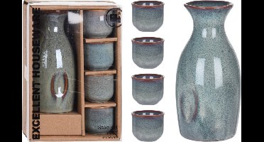 Sakeset 5-delig aardewerk